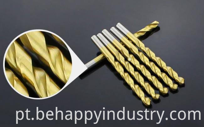 HSS Titanium Coated Twist Jobber Length, Straight Shank Diamond Core broca para metal